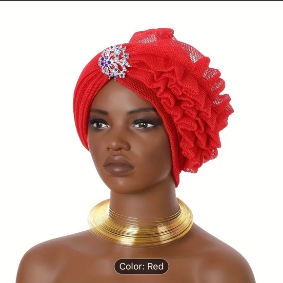 Watermelon Red Rhinestone headwear - Picture 5 of 11